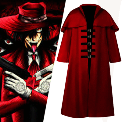 Alucard Hellsing Halloween Costume Red Coat - Gaming Cosplay Costume