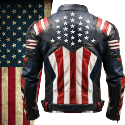 USA Flag 4th July Independence Day Leather Jacket