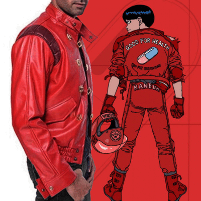Akira Kaneda Red Capsule Leather Jacket - Gaming Cosplay Costume