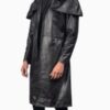 Men’s Classic Black Leather Duster - Image 2