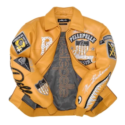 Pelle Pelle Marc Buchanan American Bruiser Yellow Leather Jacket