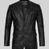 Men’s Medieval Black Leather Blazer
