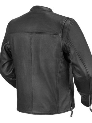 Men’s Ace Leather Black Motorcycle Jacket