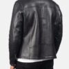 Men’s Alberto Shearling Black Leather Jacket - Image 2