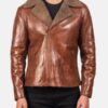 Men’s Alberto Shearling Brown Leather Jacket