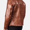 Men’s Alberto Shearling Brown Leather Jacket - Image 2