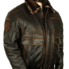 Men’s Arizona Route 66 Vintage Brown Leather Jacket - Image 2