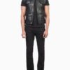 Men’s Atlas Moto Black Leather Vest