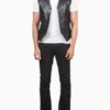 Men’s Auden Black Leather Vest