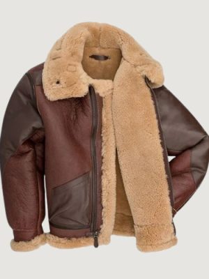 Men’s B-3 Bomber 1941 Pearl Harbor Brown Leather Jacket