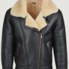 Men’s B3 Black Shearling Leather Jacket