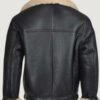 Men’s B3 Black Shearling Leather Jacket - Image 2