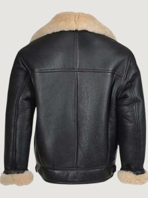 Men’s B3 Black Shearling Leather Jacket