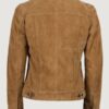 Women’s Light Brown Suede Jacket – Trucker Style - Image 2