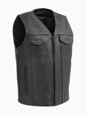 Men’s Badlands Motorcycle Leather Vest