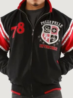 Men’s Black Red Pelle Pelle Invincible Wool Jacket