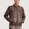 Men’s Brent Leather Brown Jacket
