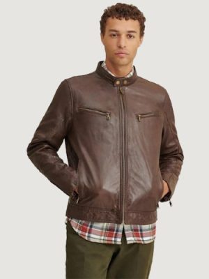 Men’s Brent Leather Brown Jacket