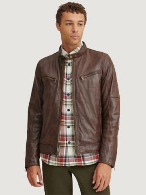 Men’s Brent Leather Brown Jacket