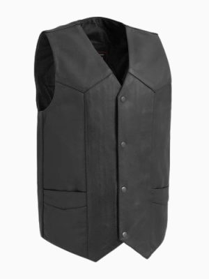 Men’s Carbine Western Style Leather Motorcycle Vest