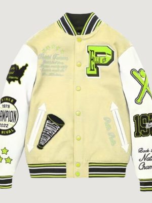 Men’s Champion Pelle Pelle Cream Varsity Jacket