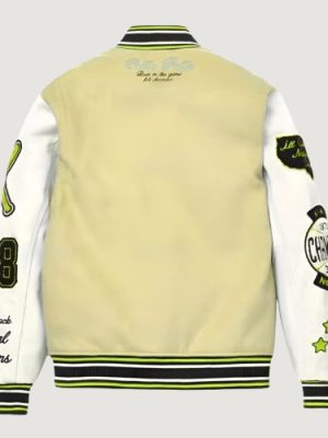 Men’s Champion Pelle Pelle Cream Varsity Jacket