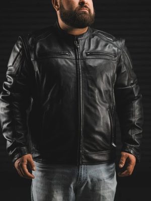 Men’s Chaos Leather Black Motorcycle Jacket