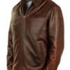 Men’s Chicago Route 66 Vintage Brown Leather Jacket - Image 2