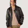 Men’s Chris Leather Brown Jacket - Image 2