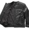 Men’s Cinder Cafe Style Leather Jacket - Image 2
