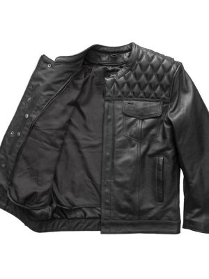 Men’s Cinder Cafe Style Leather Jacket
