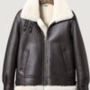 Men’s Classic B3 Sheepskin Black Bomber Shearling Leather Jacket