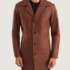Men’s Classmith Brown Leather Coat