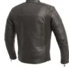Men’s Crusader Motorcycle Black Leather Jacket - Image 2