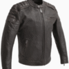 Men’s Crusader Motorcycle Black Leather Jacket