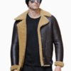 Men’s Dark Brown Flight B3 Shearling Sheepskin Leather Jacket