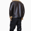 Men’s Dark Brown Flight B3 Shearling Sheepskin Leather Jacket - Image 2