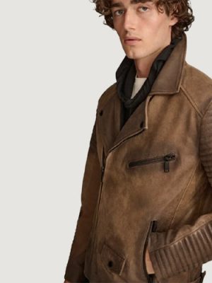 Men’s Dom Brown Padded Moto