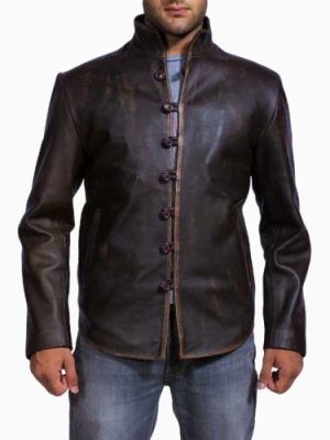 Men’s Drakeshire Brown Leather Jacket