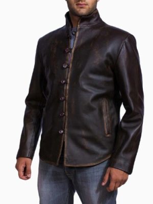 Men’s Drakeshire Brown Leather Jacket