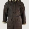 Men’s Duffle Safari Jacket Brown & Hood Vintage B3