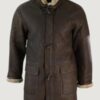 Men’s Duffle Safari Jacket Brown & Hood Vintage B3 - Image 2