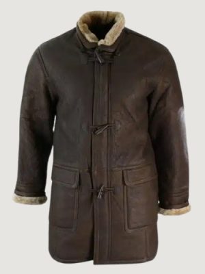 Men’s Duffle Safari Jacket Brown & Hood Vintage B3