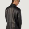 Men’s Dylan Two Button Genuine Black Leather Blazer - Image 2