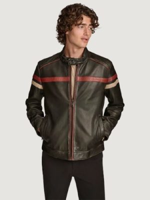 Men’s Elliot Striped Black Racing Jacket