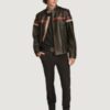 Men’s Elliot Striped Black Racing Jacket - Image 2