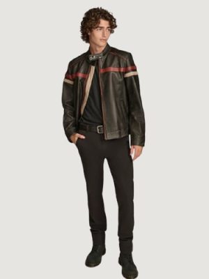 Men’s Elliot Striped Black Racing Jacket