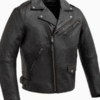 Men’s Enforcer Motorcycle Black Leather Jacket