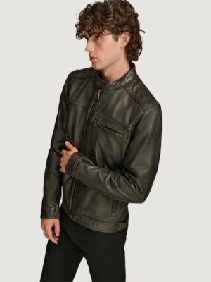 Men’s Ethan Moto Black Racer Jacket