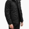 Men’s Exton Black Hooded Down Puffer Jacket - Image 2